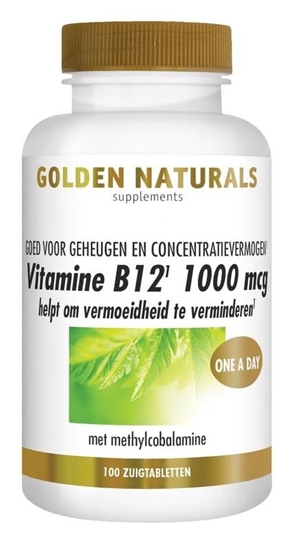 GOLDEN NATURALS VITAMINE B12 1000 MCG 100 VEGA ZUIGTABL